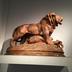 Lion terrassant un bouquetin ou un mouflon